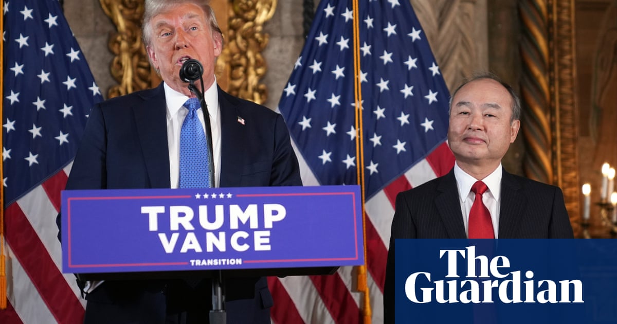 Trump announces SoftBank plans to invest $100bn in US projects | Donald Trump